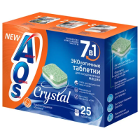 Таблетки для посудомоечных машин 25 шт., AOS 7 в 1 'Crystal Complete', 362-5