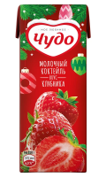 Коктейль молочный Чудо клубника 2%, 200г