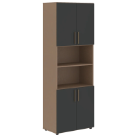 Шкаф высокий широкий VHCS 80.4 Яшма черный/Кобра 800х430х2253 VELION