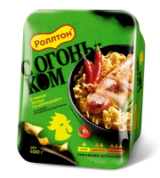 Лапша быстрого приготовления Роллтон куриная с соусом чили, 100г