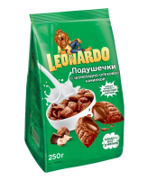 Готовый завтрак Leonardo Подушечки с шоколадно-ореховой начинкой, 250г