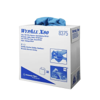 Протирочные салфетки Kimberly-Clark WypAll X80, 80шт, 42,6х23,1см, синие, 8375
