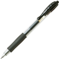 Ручка гелевая автоматическая Pilot BL-G2-5 черная, 0.5мм