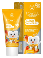 Зубная паста детская Tiswell Nano Mineral Тропический манго от 6 до 12 лет, 60г