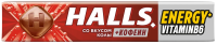 Карамель леденцовая Halls с кофеином, витамином В6 и вкусом колы, 25г