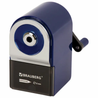 Точилка механическая BRAUBERG 'ORIGINAL', для чернографитных и цветных карандашей, крепление к столу, корпус синий, 228480