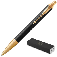 Шариковые ручки класса Люкс Parker IM Premium M, черный/позолоченный корпус, 1931667