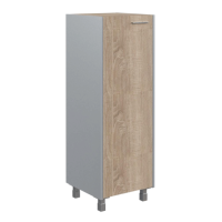 Шкаф-колонка средний Skyland Offix NEW OMC 45.1, дуб сонома светлый/металлик, 456х450х1329мм