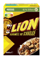 Готовый завтрак Nestle Lion Хлопья карамель и шоколад, 400г