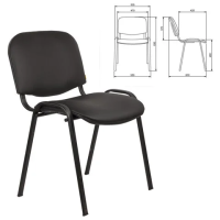 Стул посетителя Furniture Изо иск. кожа, черная, на ножках