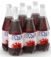 Вода Псыж с соком граната минеральная газированная, 1л x 6 шт
