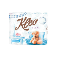 Туалетная бумага Kleo Ultra 4 слоя, 4 рулоа, 18м, белая