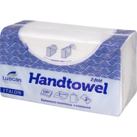 Бумажные полотенца Luscan Professional H2, 2 слоя, Z-сложение, 190лист, белые, 20 пачек