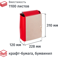 Архивная папка на завязках Attache красная, 120мм, бумвинил