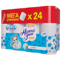 Туалетная бумага Мягкий Знак Comfort 2 слоя, 24 рулона, 16 м, белая