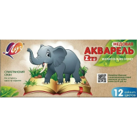 Акварель Луч Zoo 12 цветов, медовые, без кисти