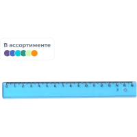 Линейка Attache 16см, ассорти, 4шт/уп