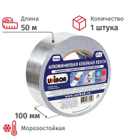 Клейкая лента алюминевая Unibob 100мм х50м, 70мкм