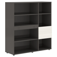 Стеллаж EHC 1245 Ясень Траун/Мокко 1250х430х1355 EDIS