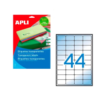 Этикетки прозрачные Apli 10050, 48.5x25.4мм, 440шт