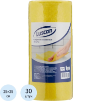 Салфетка рулонная Luscan универсальные, 25х25см, вискоза, 30шт/уп, в рулоне