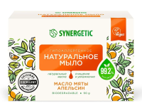 Мыло туалетное Synergetic Масло мяты и апельсин, 90г
