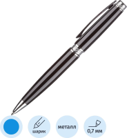 Шариковая ручка автоматическая Attache Desire синяя, 0.7мм, черный коопус