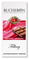 Шоколад Bucheron Filling молочный малина и молоко, 85г