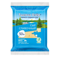 Сыр Тысяча Озер Сливочный кусок 50%, 180г