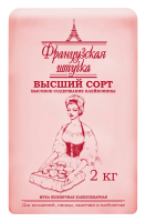 Мука Славна Французская штучка пшеничная хлебопекарная высший сорт ГОСТ, 2кг