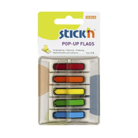 Клейкие закладки пластиковые Stick'n Stick'n Стрелка 12х45мм, 5цветов по 30 листов, в диспенсере
