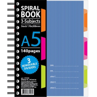 Бизнес тетрадь Attache Spiral Book синий, А5, 140 листов, в клетку, на спирали