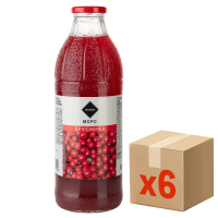 RIOBA Морс брусничный, 1л x 6 шт
