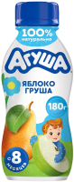 Йогурт питьевой детский Агуша Яблоко и груша 2.7% с 8 месяцев, 180г