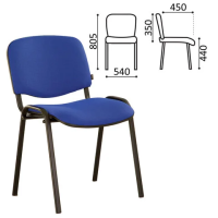 Стул посетителя Brabix Iso CF-005 ткань, синяя, черный каркас