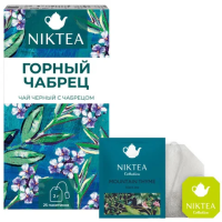 Чай Niktea Mountain Thyme (Горный Чабрец), черный, 25 пакетиков