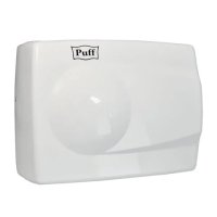 Сушилка для рук PUFF-8828W, 1500 Вт, металл, 1401.333