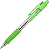 Ручка шариковая автоматическая Pilot Super Grip BPGP-10R-F синяя, 0.7мм, салатовый корпус