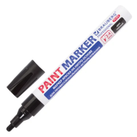 Маркер-краска Brauberg Paint Marker черный, 4мм, нитро-основа, алюминиевый корпус