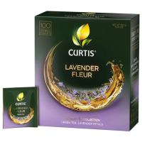Чай Curtis Lavender Fleur, зеленый, с лавандой и лепестками роз, 100 пакетиков