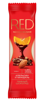 Шоколад Red Delight темный с апельсином и миндалем без сахара, 20г