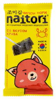 Чипсы нори Naitori со вкусом краба, 3г