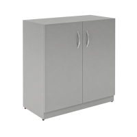 Шкаф низкий Skyland Simple SR-2W.1, серый, 770х375х790мм, с глухими малыми дверьми