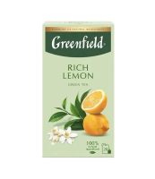 Чай Greenfield Rich Lemon (Рич Лемон) зеленый , 20 пакетиков