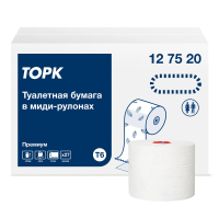 Туалетная бумага Tellus (tork) Premium T6, 2 слоя, 90м, белая, 127520