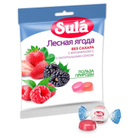 Леденцы фруктовые Sula 'Лесные ягоды', с витамином С, 60г, пакет, европодвес