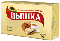 Маргарин Пышка 72%, 200г