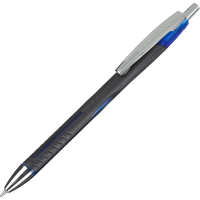 Шариковая ручка автоматическая Attache Glide Aerogrip синяя, 0.5мм, синий корпус