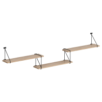 Полка с полкодержателями  SH4-ROD/BAR Дуб Сонома светлый 1780х166х392