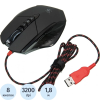 Мышь проводная оптическая USB A4tech Bloody V7 черный, 3200dpi